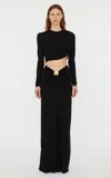 Christopher Esber Bezel Quartz Ruched Skirt In Black