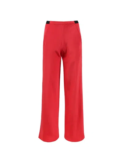 Christopher Esber Bias Silk Trousers In Red