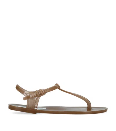 Christopher Esber Billi T-bar Flat Sandals In Brown