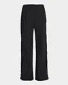 Christopher Esber Bitten Cutout Wide-leg Tailored Trousers In Black