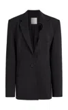 Christopher Esber Bitten Stretch-wool Blazer In Black