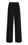 Christopher Esber Bitten Stretch-wool Wide-leg Pants In Black