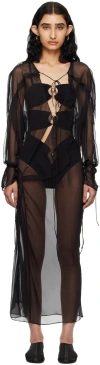 Christopher Esber Bias Concave Midi Dress In Black