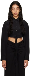 Christopher Esber Black Cropped Shirt In Black