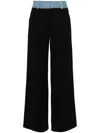 Christopher Esber Deconstruct Wide-leg Trousers In Black Indigo - Black Indigo