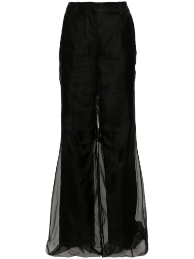Christopher Esber Iconica Wide-leg Trousers In Black