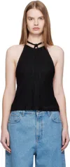Christopher Esber Metallic Knit Imber Top In Black