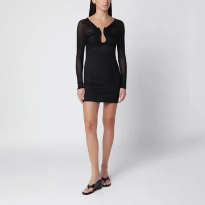 Christopher Esber Black Mini Dress In Viscose Jersey