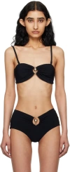 Christopher Esber Black Prong Bikini Top In Black