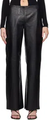 Christopher Esber Black Redux Leather Trousers