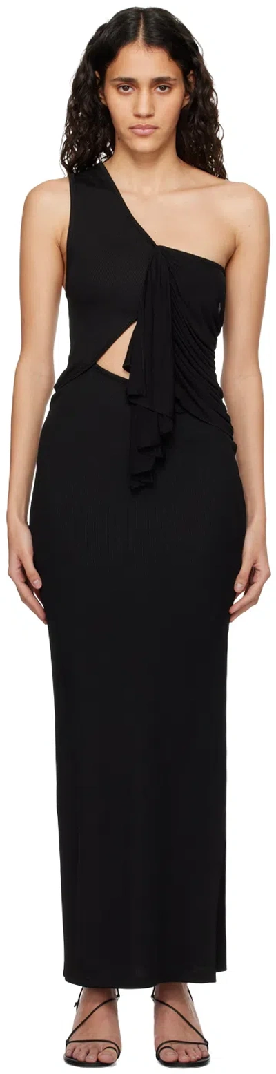 Christopher Esber Black Seneca Swill Maxi Dress