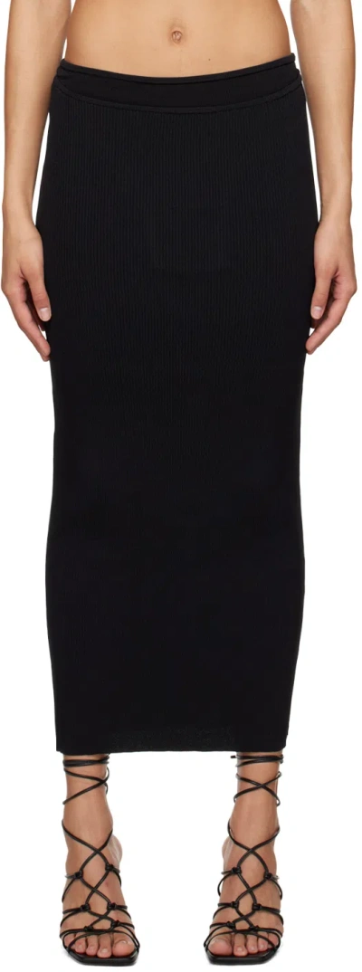 Christopher Esber Black Submerged Underwear Maxi Skirt