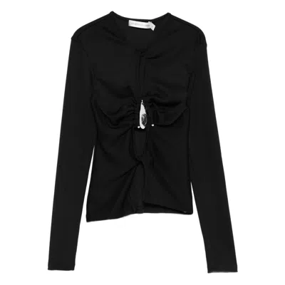 Christopher Esber Crystal-pendant Open-twist Top In Black