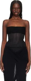 Christopher Esber Semi-sheer Mesh Bra In Black