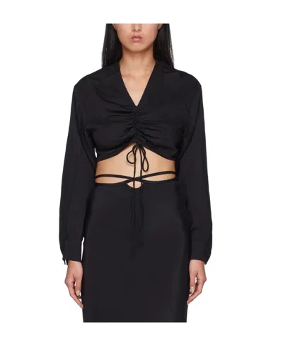 Christopher Esber Black V-neck Blouse