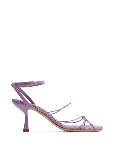 Christopher Esber Blaze Raffia-suede Sandals In Purple