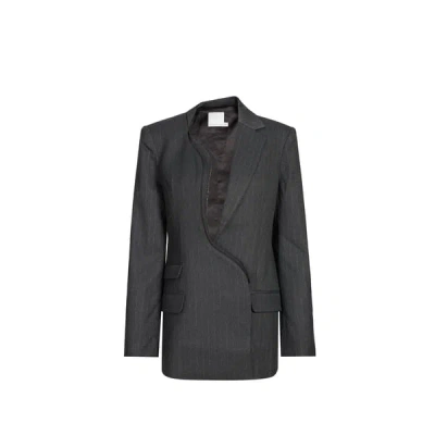 Christopher Esber Blazer À Rayures In Gray