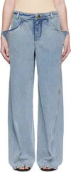 Christopher Esber Manta Sting Denim Jeans Indigo In Blue