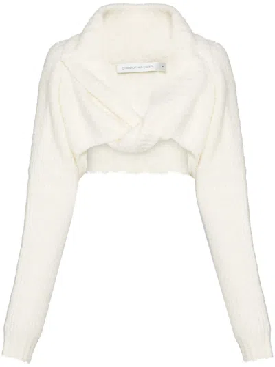 Christopher Esber Bouclé Shrug Jumper In Neutrals