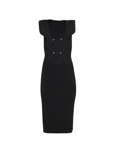 Christopher Esber Bracket Knit Dress In Black