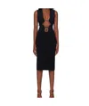 Christopher Esber Bracket-cutout Sleeveless Knit Midi Dress In Black