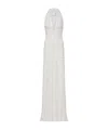 Christopher Esber Bridal Orion Ruched Halterneck Gown In White