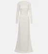 Christopher Esber Bridal Veiled Silk Tulle Gown In White