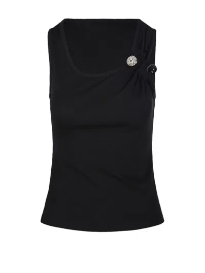 Christopher Esber Buckle Scoop Tank Top In Black