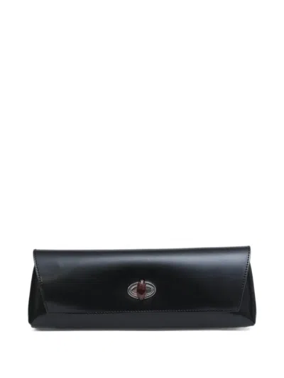Christopher Esber Buki Stone-turnlock Clutch In Black