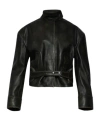 Christopher Esber Burnished Belted Leather Jacket In Black