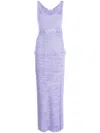 Christopher Esber Buttoned-panel Knit Dress In Purple