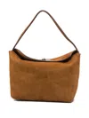 Christopher Esber Calf Suede Top-handle Mini Bag In Brown