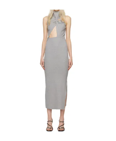 Christopher Esber Callisto Marle Column Dress In Gray
