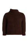 Christopher Esber Cameron Shrunken Wool Sweater In Brown