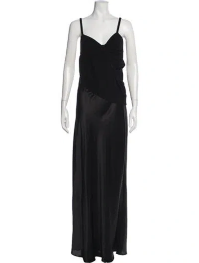 Pre-owned Christopher Esber Cashmere Long Dress In Black