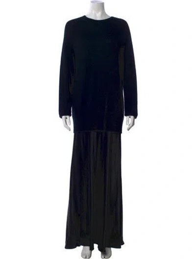 Pre-owned Christopher Esber Cashmere Long Dress In Black