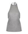 Christopher Esber Cashmere Halter Tank Top In Gray