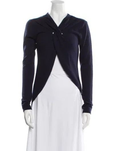 Pre-owned Christopher Esber Cashmere V-neck Sweater In Blue