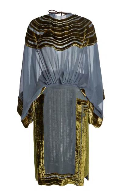 Christopher Esber Castanet Broken Border Apron Dress In Multi