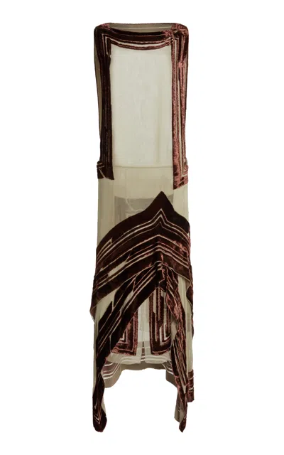 Christopher Esber Castanet Devorè Dress In Multi