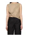 Christopher Esber Castillo Draped Chiffon Top In Brown