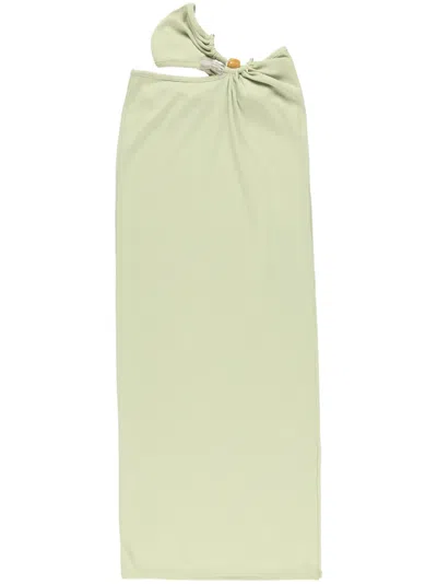 Christopher Esber Cavern Maxi Skirt In Green