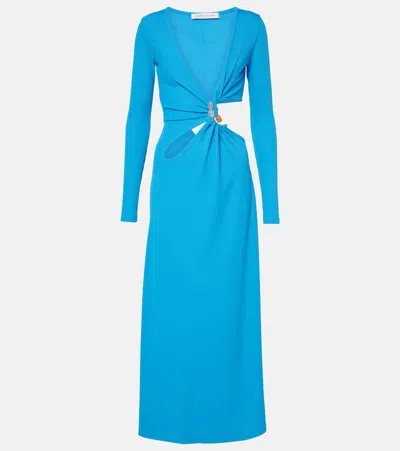 Christopher Esber Cavern Stone Maxi Dress In Blue