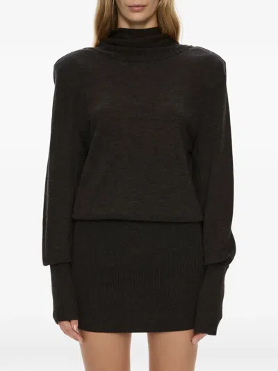 Christopher Esber Cesura Cowl-neck Mini Dress In Black