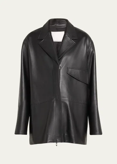CHRISTOPHER ESBER CHARLI LEATHER ZIP-FRONT JACKET