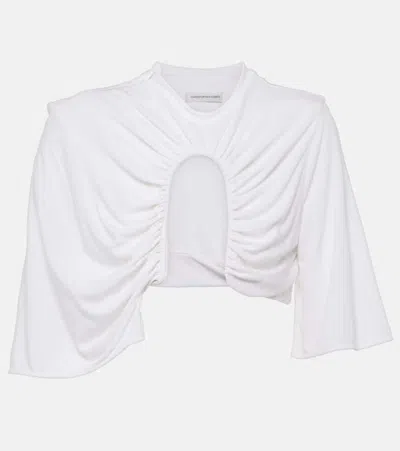 Christopher Esber Chicane Cutout Crop Top In White