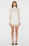 Christopher Esber Chisto Sheer Wrap Silk Mini Dress In White