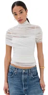Christopher Esber Chisto Sheer Wrap Silk Top In White