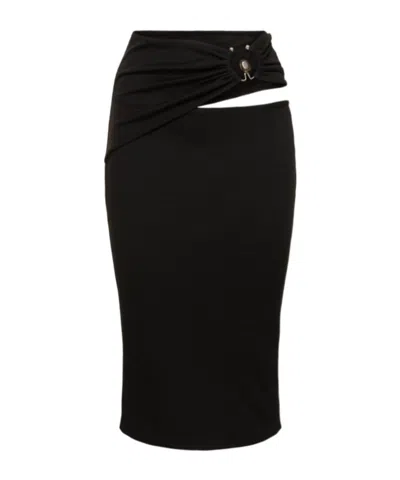 Christopher Esber Circular Flute Midi Skirt In Black