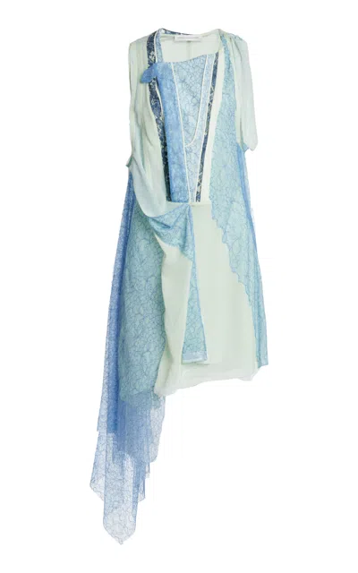 Christopher Esber Cleo Utility Silk Mini Dress In Blue